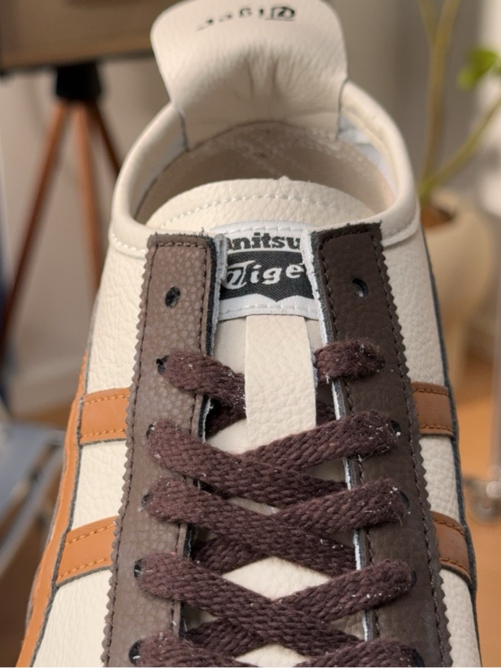 Onitsuka Tiger Mexico 66 Cream Brown Women’s Sneakers - Picture 6 of 8